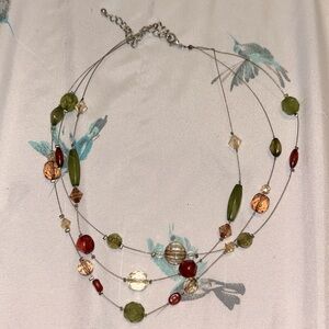🩵3/$18🩵 VINTAGE 3 LAYER BEADED CHOKER NECKLACE